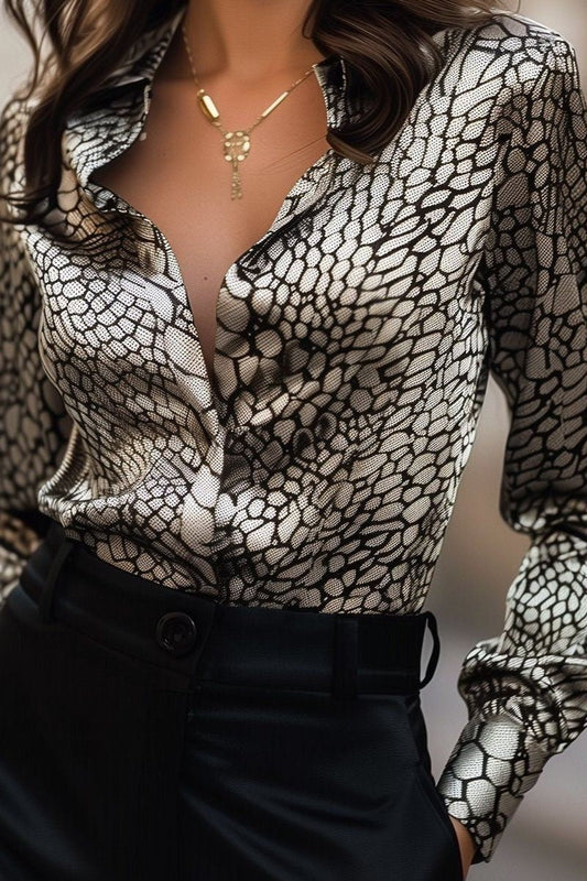 Serpentine Satin Blouse